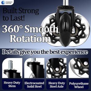 Swivel Coloful High Quality 3 Zoll Möbel <span class=keywords><strong>Caster</strong></span> Wheel Bürostuhl Castor Load Bearing 50KG PU Silent <span class=keywords><strong>Caster</strong></span> - Product Image 5