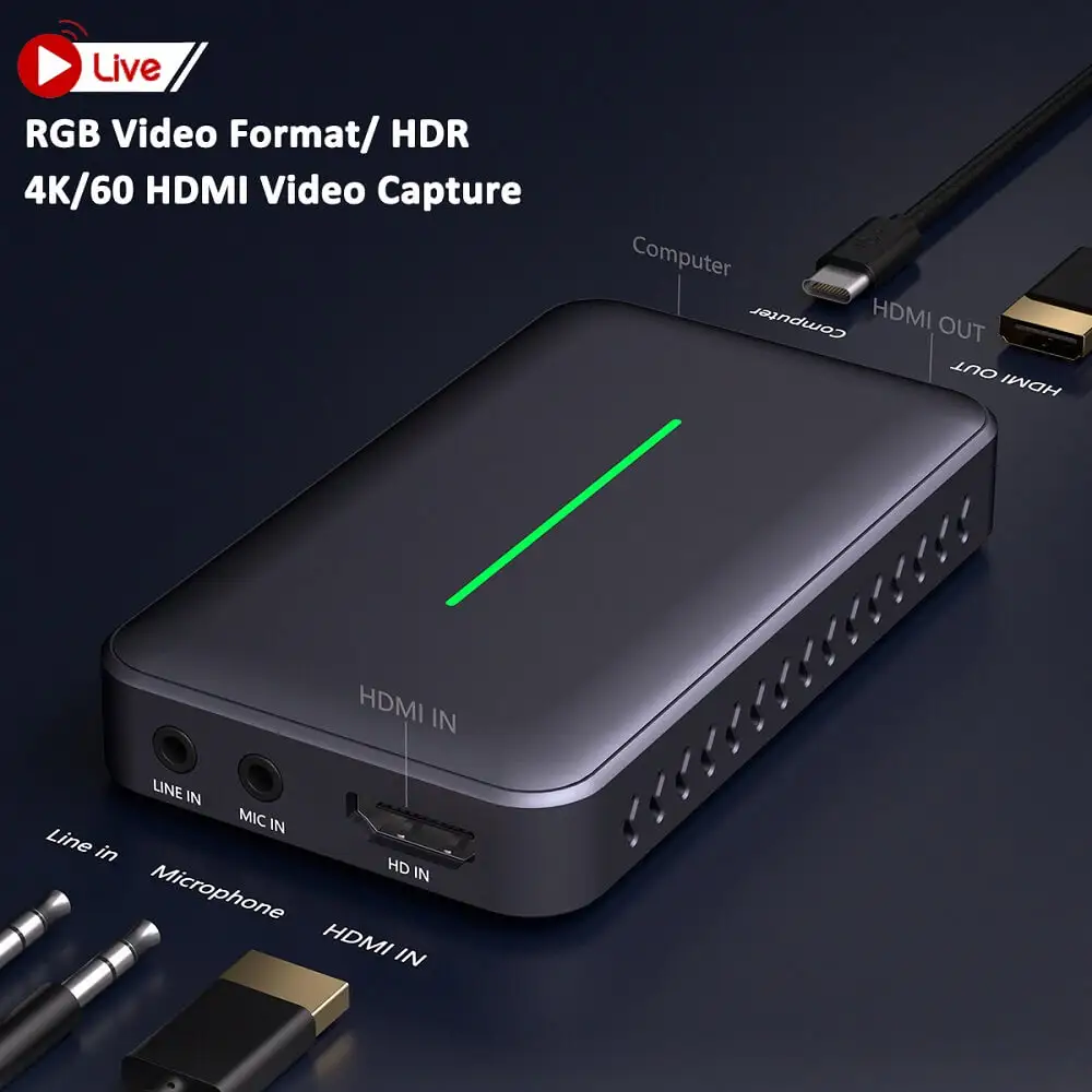 hdmi video capture card usb c new upgrading RGB formart seamless switching live gaming 4K 60 usb 3.0 video capture card
