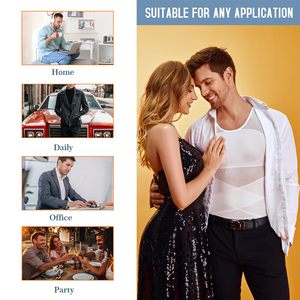 Maglietta a Compressione da <span class=keywords><strong>Uomo</strong></span> per un Comfort Eccellente, Gilet Modellante Snellente, Intimo Contenitivo per Pancia, Canotta Aderente - Product Image 2