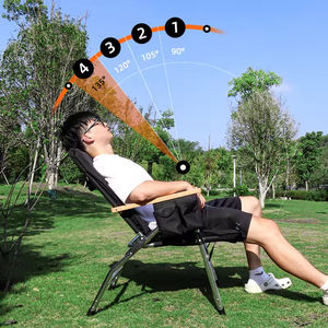 كراسي التخييم للطي شعار مخصص نمط قابل للتعديل مسند الظهر كرسي مقاوم للماء الألومنيوم الكراسي في الهواء الطلق - Product Image 5
