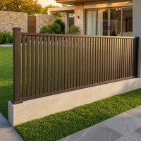 Panneaux de clôture de jardin en aluminium écologiques et imperméables, 6x6 pieds, revêtement poudré, design moderne avec modélisation 3D