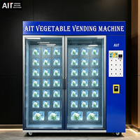 AIT 21,5-inch touchscreen automatische onbemande fruit- en groenteautomaat, accepteert contant geld, munten en QR-codes