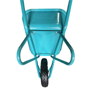 Brouette de chantier en métal robuste, capacité de charge de 160 kg, WB6431, <span class=keywords><strong>roue</strong></span> pleine/pneumatique 4.00-8, capacité d'eau de 96 L, jardin, construction - Product Image 4