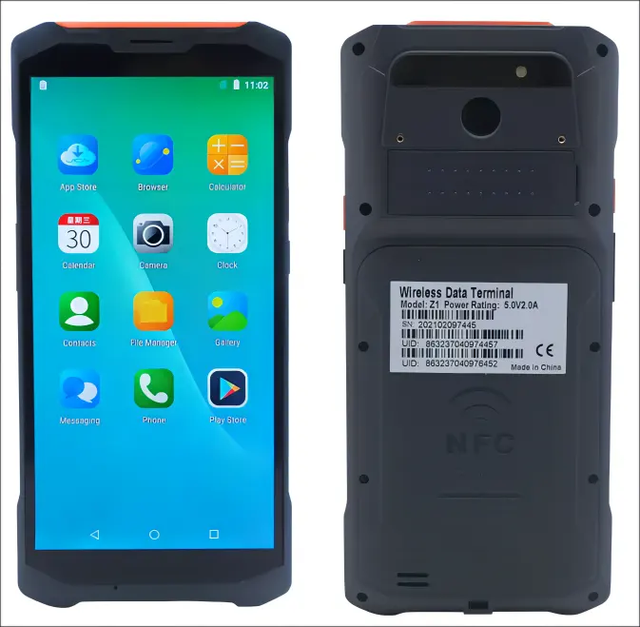 PDA Handheld Data Collection Terminal with Scanner Could Scan 1D & 2D Codes Android 8 Waterproof Shell for the Industrial Usage