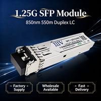 Transceptor Óptico SFP de 1.25Gbps, 850nm MMF, 550M, Dúplex LC, Estándar SFP MSA, Módulo Gigabit, Suministro de Fábrica