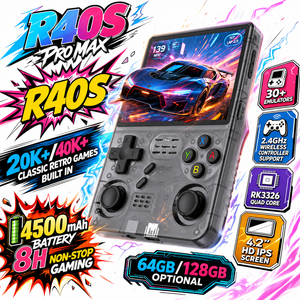 Console de <span class=keywords><strong>jeu</strong></span> portable rétro R40S Pro MAX, système Linux, console de <span class=keywords><strong>jeu</strong></span> portable classique rétro, console de <span class=keywords><strong>jeu</strong></span> de poche portable de 4 pouces - Product Image 1