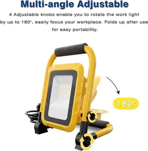 LED Work <b>Light</b>, 30W Portable Flood <b>Light</b> With <b>Socket</b>, Outside <b>Lights</b> Stand, Adjustable Worklight WD-911L LED Work <b>Light</b> WD-911L - Product Image 2