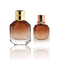 Benutzer definierte Farbe Glas Frosted Grey Orange Crimp Luxus 30 ml 50 ml 100 ml Parfüm flaschen mit Verschluss