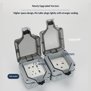 Presa Elettrica Impermeabile da Esterno KEPAI IP66, Presa Standard EU Resistente alle Intemperie 16A 250V con Spina per <span class=keywords><strong>Giardino</strong></span> ed Esterni - Product Image 3
