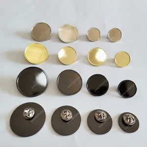 Custom Goud Zilver Black Metal Blank Pins Met Vlinder Koppeling Terug