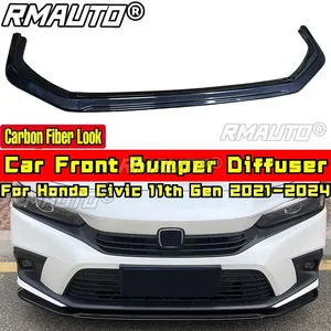 Kit carrosserie pour Civic, séparateur de pare-chocs avant, noir brillant, style NK, couvre-pare-chocs pour Honda Civic 11e génération 2021-2024, accessoires de voiture - Product Image 2