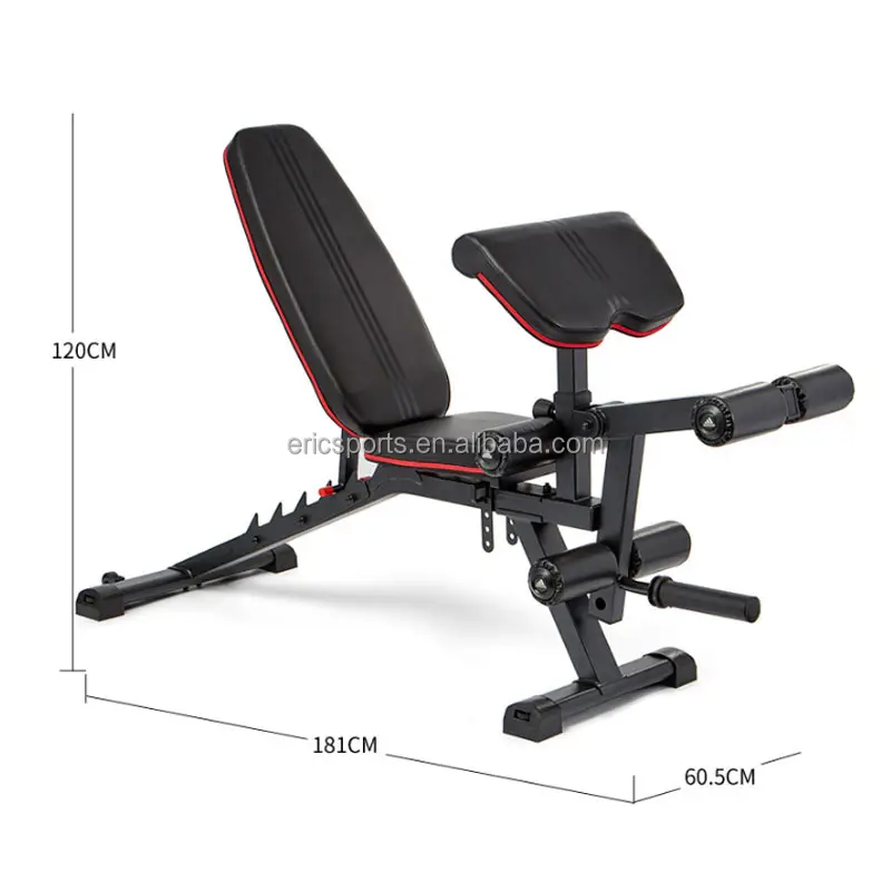 Multifunctionele Gewicht Training Gym Fitnessapparatuur Opvouwbare Workout Bench Verstelbare Sit Up Halter Bankje