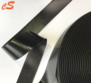 Tùy chỉnh màu đen satin Ribbon 100% polyester mặt duy nhất với hai mặt dệt cạnh hỗn hợp màu sắc tỏa sáng - Product Image 3