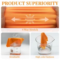 Échantillon gratuit de tissu tricoté en nylon spandex de couleur unie à haute résistance 200 g/m² 4 voies pour maillots de bain et maillots de bain pour la danse et justaucorps