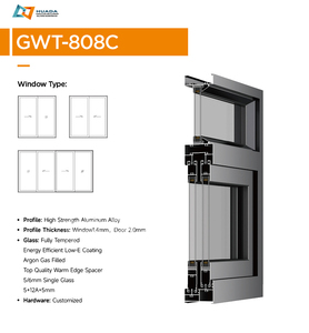 Presa di fabbrica su misura Slider windows facile installazione ventilato doppi <span class=keywords><strong>vetri</strong></span> in alluminio finestre scorrevoli per cucina - Product Image 2