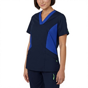 Factory Direct <b>Scrubs</b> Hospital Uniforms Men <b>Women</b> Unisex Two-Piece <b>Set</b> Clothing Waterproof Breathable OEM Custom Made Knitted - Product Image 4