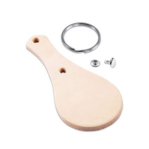 هدايا إبداعية رائجة لعام 2025، سلسلة مفاتيح مخصصة من الجلد الصناعي مع شعار بارز للرجال، هدايا ترويجية - Product Image 3