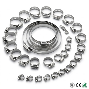 Abrazadera de manguera marina W4 de acero inoxidable 304 tipo americano, abrazadera de tubo ajustable con tornillo sin fin, sujetador de alta resistencia para barcos y embarcaciones - Product Image 1