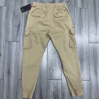 Celana Cargo Hip Hop Khaki BAWANGCHENG Laris Manis, Ukuran Besar, Kancing Tengah, Anti Air, Bernapas, Anti Kusut, Pewarnaan Garment