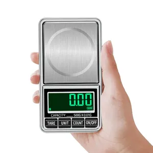 Venta al por mayor 300g 500g X 0,01g Mini báscula digital báscula de bolsillo báscula electrónica de joyería de bolsillo