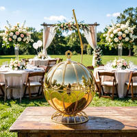 Kommerzieller 8L Goldener Kugelförmiger Hängender Chafing Dish aus Edelstahl für Hotel-Buffet, Hochzeits-Catering, zum Warmhalten von Pizza und Speisen