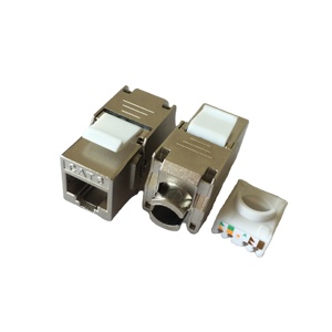 <span class=keywords><strong>RJ45</strong></span> <span class=keywords><strong>Cat6</strong></span> 8P8C แจ็คสแน็คอินคีย์สโตนแบบไม่มีเครื่องมือแบบแยกส่วน - Product Image 1