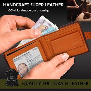 Portefeuille Homme en Cuir Véritable à Trois Volets avec Compartiment à Monnaie Antivol et Multiples Emplacements pour Cartes – Usage Quotidien – Collection Printemps 2025 - Product Image 3
