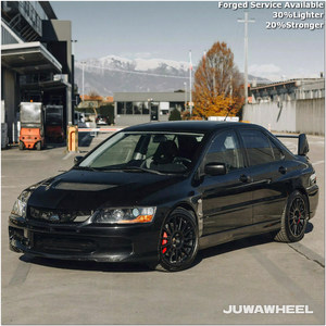 Jantes forgées sur mesure JUWA pour Subaru WRX, Mitsubishi Lancer Evo, Toyota Yaris <span class=keywords><strong>GR</strong></span>, 18, 19, 20 pouces, déport <span class=keywords><strong>32</strong></span> - 45, design multi-branches - Product Image 4