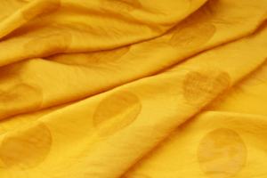 Tissu en nylon Tencel jacquard jaune légèrement translucide avec coton, lin et lin à pois, tissu cheongsam - Product Image 2