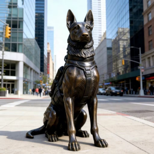 Statue de <span class=keywords><strong>Berger</strong></span> <span class=keywords><strong>Allemand</strong></span> grandeur nature en bronze, sculpture animale d'extérieur, sculpture commémorative de chien des Forces Spéciales en laiton pour jardin et parc - Product Image 3