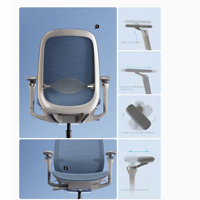 Nouveautés : Chaise de bureau ergonomique X5 à hauteur réglable avec accoudoirs en alliage d'aluminium 5D et siège en maille coulissant