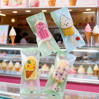 Logo personnalisé de qualité alimentaire BOPP plastique OPP sac stocké gelée Popsicle pochette d'emballage pour barre de chocolat sucette Popsicle crème glacée