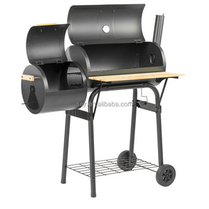 SEJR Moveable Trolley <strong>Barrel</strong> Barbecue Charcoal <strong>BBQ</strong> <strong>Grill</strong> With Lid 102x62x113cm - Product Image 3