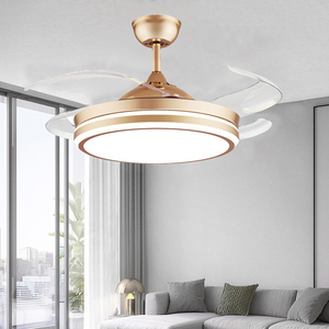42 Inch Chandelier LED Light Fan Đối Với Trang Chủ <span class=keywords><strong>ABS</strong></span> Quạt Trần Hiện Đại Có Thể Thu Vào LED Quạt Trần Ánh Sáng Với Điều Khiển Từ Xa - Product Image 5