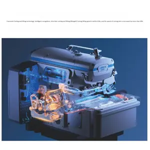 Máquina de Coser <span class=keywords><strong>Overlock</strong></span> Automática Jack, Nuevo Modelo C5, Cuatro <span class=keywords><strong>Hilos</strong></span>, Cinco <span class=keywords><strong>Hilos</strong></span>, Alta Velocidad, Base Plana, para el Hogar - Product Image 3