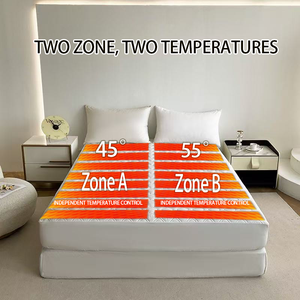 Coprimaterasso Smart Skin-Friendly con funzionalità trapuntata a doppia zona di controllo del riscaldamento elettrico per terapia grafene lenzuolo - Product Image 3