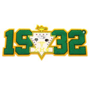 Chi Eta <strong>Phi</strong> Sorority Patch Green Chicoo Bling Sequin Patches in Greek <strong>Letters</strong> 1932 Year - Product Image 1