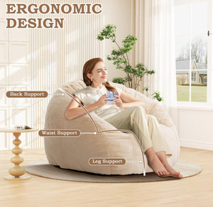 Produit neuf, fauteuil pouf géant, canapé pouf surdimensionné, tissu <span class=keywords><strong>moderne</strong></span> écologique, rembourrage, <span class=keywords><strong>chambre</strong></span> à coucher, salon - Product Image 3