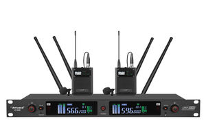 Sistema de <span class=keywords><strong>Karaoke</strong></span> de Doble Canal de Alto Rendimiento, Micrófono Dinámico de Solapa, Micrófono Inalámbrico UHF de Mano - Product Image 4
