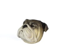 Pot de fleurs en polyrésine de haute qualité, tête de bouledogue mignonne, vente chaude, accessoires pour la maison