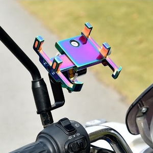 YH3202 équipement d'équitation de vélo support de téléphone portable coloré, support de téléphone portable en alliage de moto de montagne de vélo électrique - Product Image 2