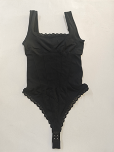 Moldeadores de fábrica con mono de encaje Tanga espalda Correa ancha Control forma de cuerpo de barriga para mujer - Product Image 5