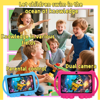 Tablet pintar anak-anak, 7 inci Android murah layar kapasitif 2GB Quad Core IWAWA pendidikan WiFi diaktifkan diproduksi