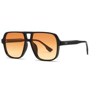 Lunettes de soleil carrées surdimensionnées rétro 2026 avec logo personnalisé, monture large double pont, couleur gelée, protection UV400 pour hommes et femmes - Product Image 6