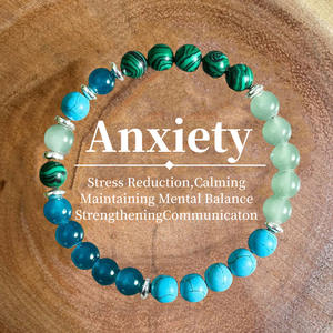 Piedra Natural Anti-Ansiedad Trastorno Alivio del estrés Reducción Mente Calmante Equilibrio mental Relax Meditación Pulsera de cuentas - Product Image 3