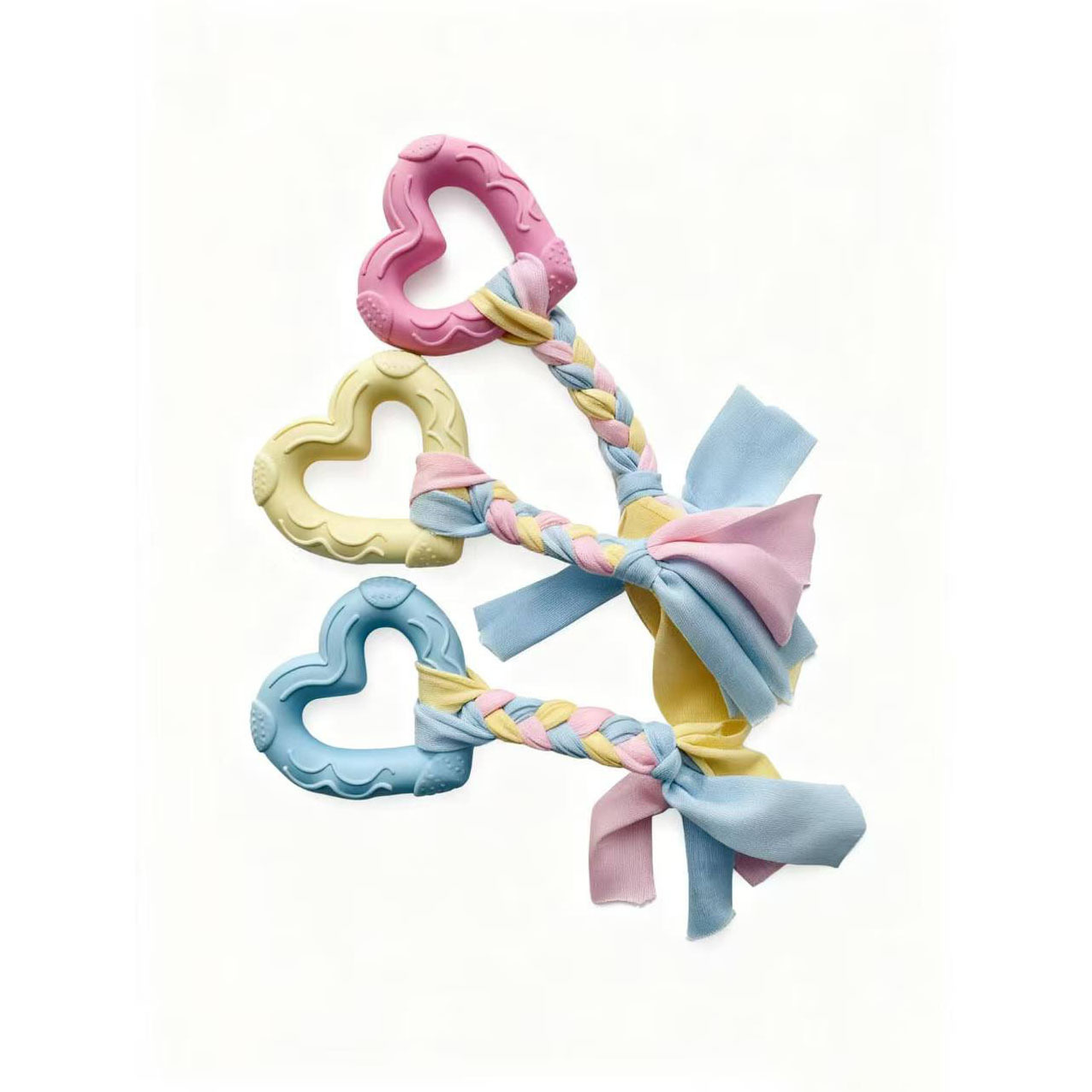 Bandes de tissu en forme de cœur
