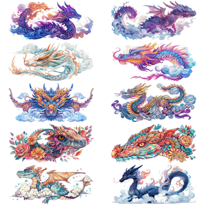 Calcomanías Personalizadas para Vasos <span class=keywords><strong>de</strong></span> 16 oz con Diseño <span class=keywords><strong>de</strong></span> Dragón, Adhesivos UV DTF, Envolturas para Vasos con Transferencias UV DTF - Product Image 3