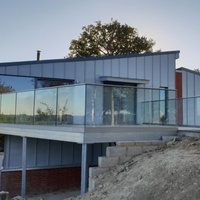Rampe d'escalier en alliage d'aluminium à profil en U, design moderne, couleur personnalisable, pour appartement, avec différents types de tubes pour balcon