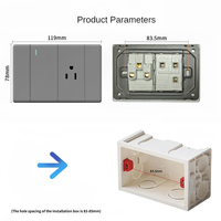 Nouveaux produits pour la maison KSQ, interrupteurs muraux électriques standard américains 118, panneau PC, interrupteur et prise électriques fins pour la maison