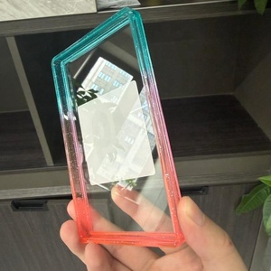 Plaque de protection arrière en TPU à paillettes dégradées 35pt pour cartes gradées, avec plaque en acrylique transparente pour PSA Slab - Product Image 1
